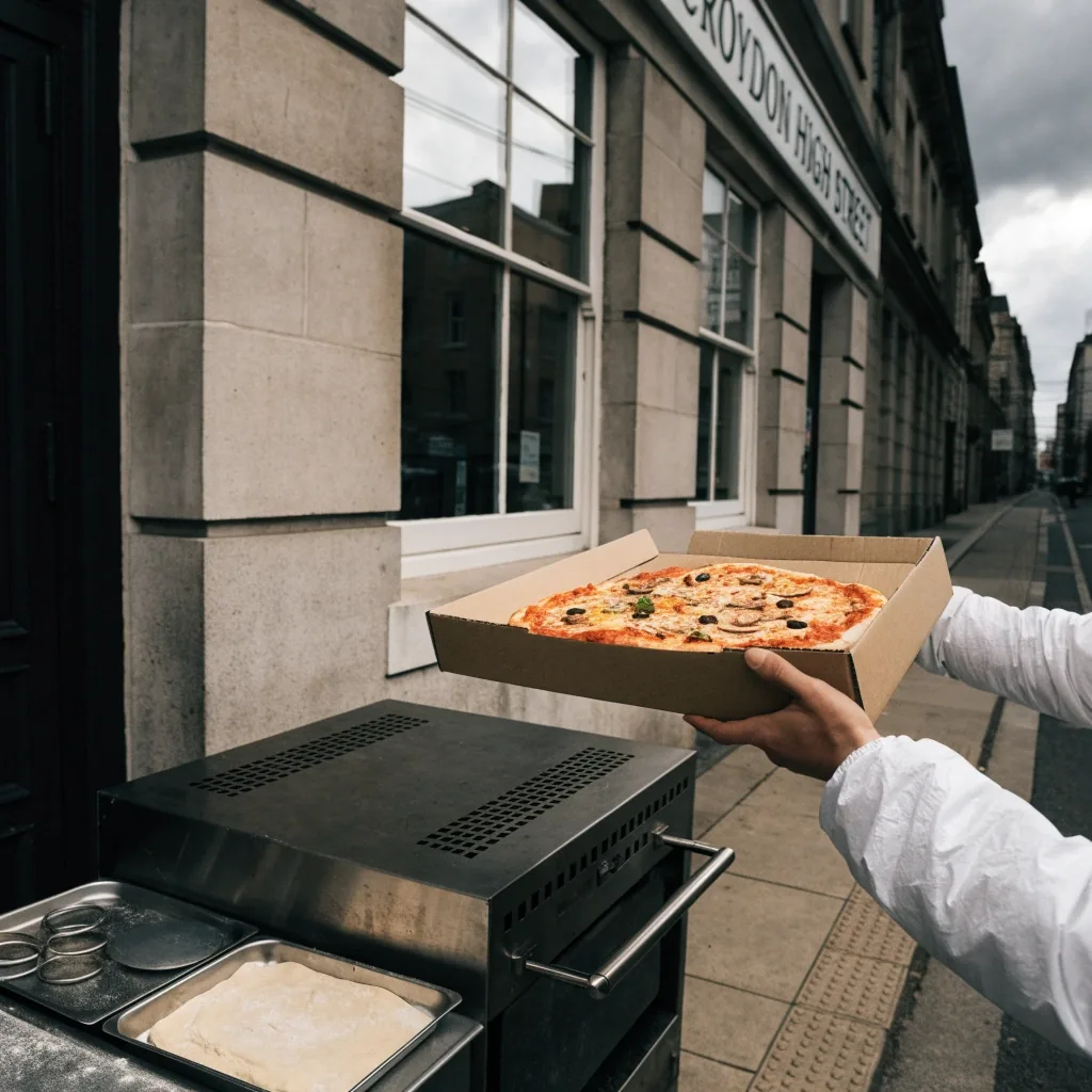 Hands pressing fresh dough at the Croydon bench